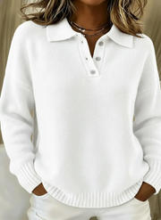 FLASH SALE - Everyday Luxe Button-Collar Knit