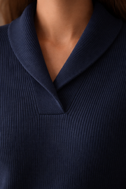 FLASH SALE - Elegant 80s Shawl Collar Pullover | Free Delivery