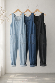 FLASH SALE🔥 Women's Casual Cotton Vest and Denim Jumpsuit