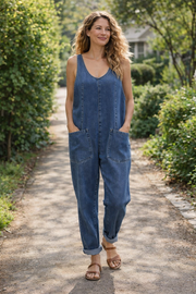 FLASH SALE🔥 Women's Casual Cotton Vest and Denim Jumpsuit