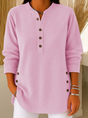 CLEARANCE SALE - Ribbed V-Neck Pullover