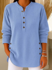 CLEARANCE SALE - Ribbed V-Neck Pullover