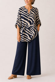 FLASH SALE - Printed Loose Top & Wide-Leg Pants Set | Free Delivery