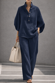 FLASH SALE - Effortless Cotton Linen 2-Piece Set | Free Delivery