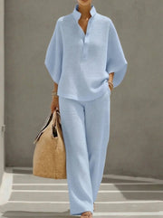 FLASH SALE - Effortless Waffle Knit 2-Piece Set | Free Delivery