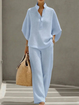 FLASH SALE - Effortless Waffle Knit 2-Piece Set | Free Delivery