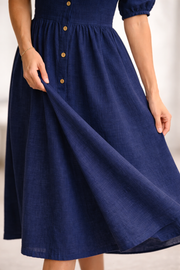 FLASH SALE - Peter Pan Collar Midi Dress | Free Delivery