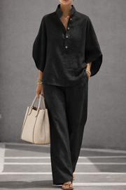 FLASH SALE - Effortless Cotton Linen 2-Piece Set | Free Delivery