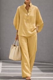 FLASH SALE - Effortless Cotton Linen 2-Piece Set | Free Delivery