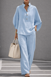 FLASH SALE - Effortless Cotton Linen 2-Piece Set | Free Delivery